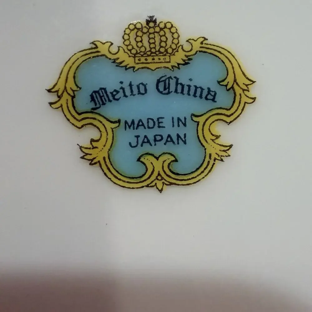 Vintage Meito China Salad Plate Made In Japan Set Of 4 - 8 Inches Diameter